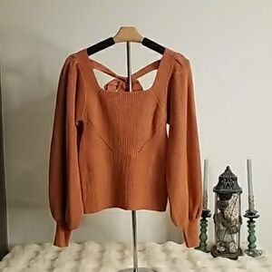 fab'rik Women's Orange Sweater